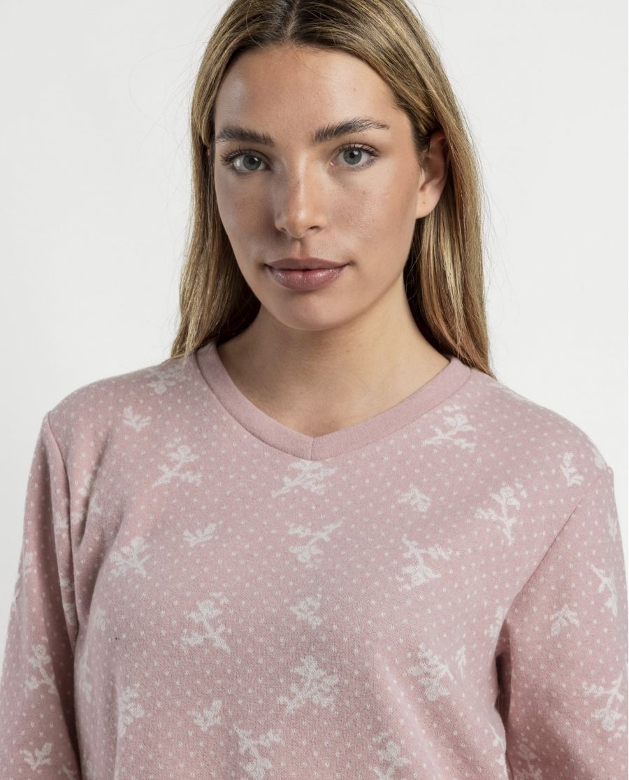 ADMAS CLASSIC Pijama Manga Larga Pink Milano para Mujer ROSA