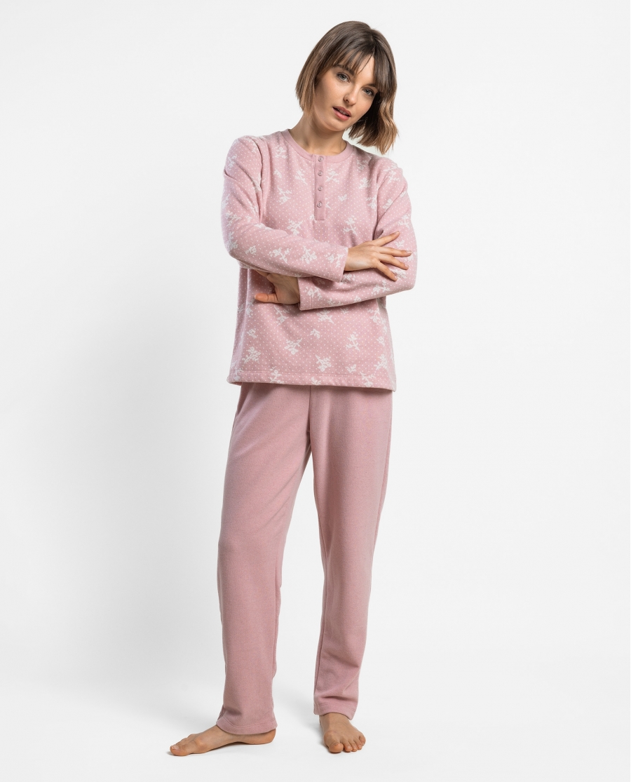 ADMAS CLASSIC Pijama Manga Larga Tapeta Pink Milano para Mujer ROSA