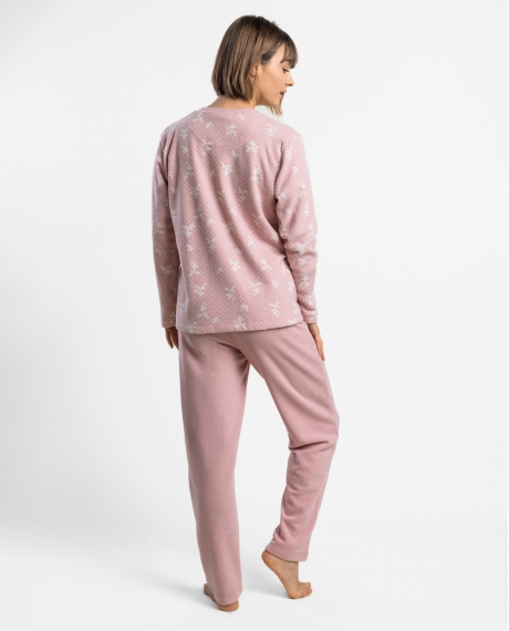ADMAS CLASSIC Pijama Manga Larga Tapeta Pink Milano para Mujer ROSA 2