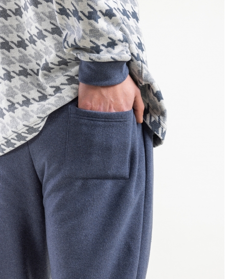 ADMAS MAGNIFIC Pijama Manga Larga Pico Blue Milano para Hombre AZUL 2