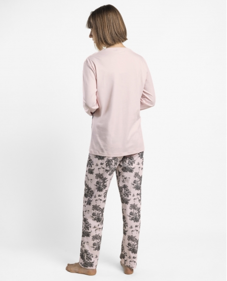 ADMAS GARDEN Pijama Manga Larga Winter Toile para Mujer ROSA 2