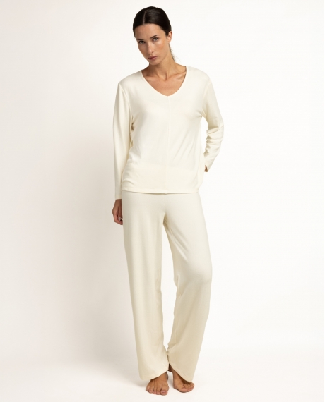 ADMAS HOME Pijama Manga Larga Dolce Home para Mujer CRUDO