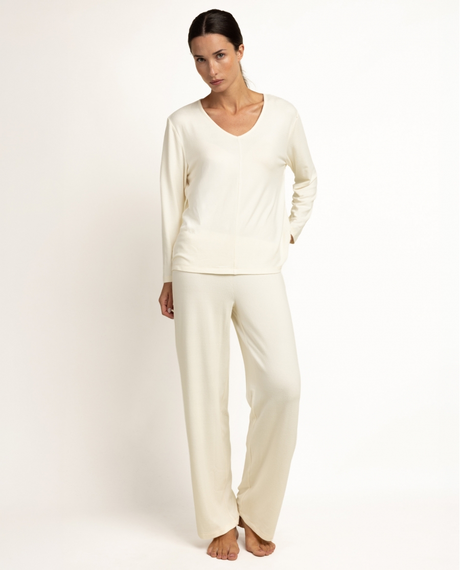 ADMAS HOME Pijama Manga Larga Dolce Home para Mujer CRUDO