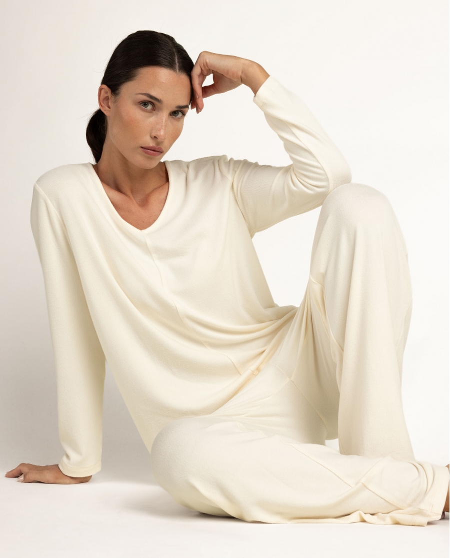 ADMAS HOME Pijama Manga Larga Dolce Home para Mujer CRUDO