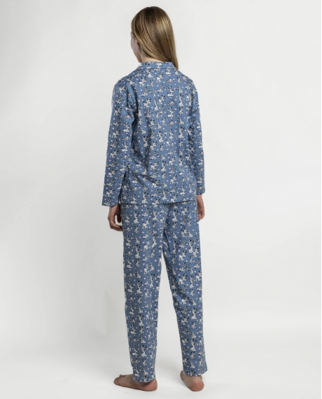 ASTERIX Pijama Abierto Manga Larga Toy Story para Mujer AZUL 2