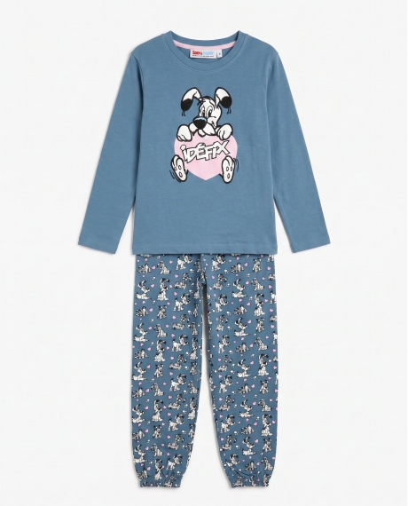 ASTERIX Pijama Manga Larga Idefix para Niña AZUL