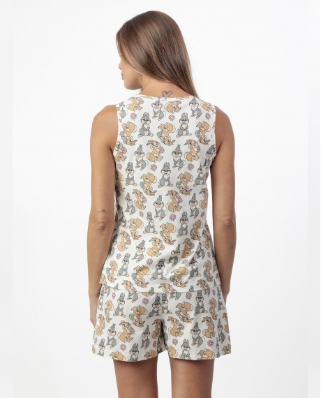 DISNEY Pijama Sin mangas No Bunny Like You para Mujer BLANCO 2