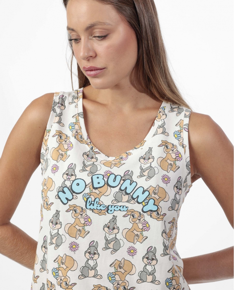 DISNEY Pijama Sin mangas No Bunny Like You para Mujer BLANCO