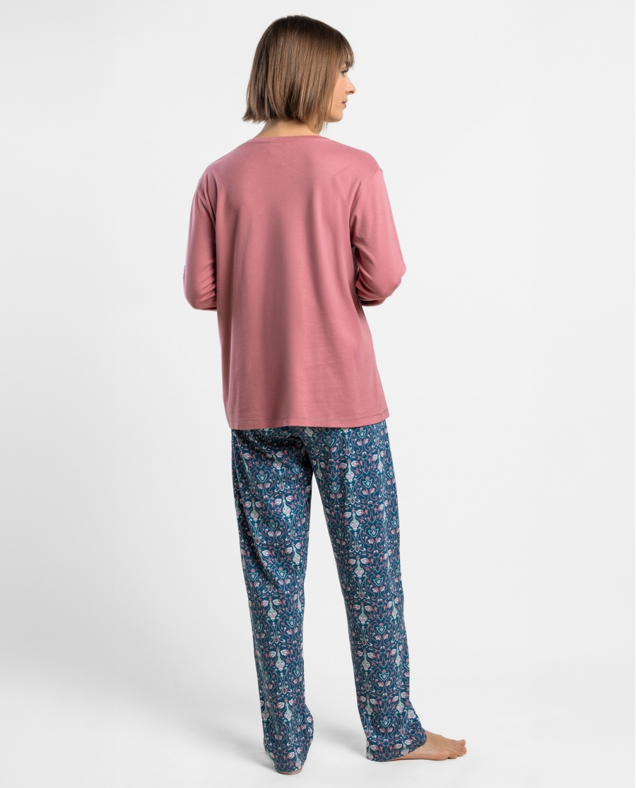 ADMAS GARDEN Pijama Manga Larga Get Inspired para Mujer ROSA