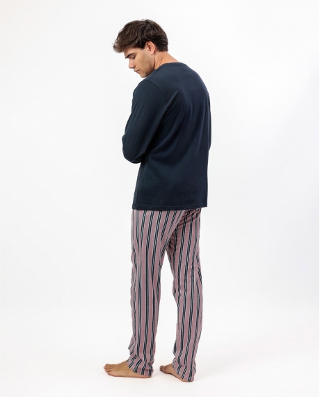 ADMAS CLASSIC Pijama Manga Larga Motion para Hombre MARINO 2