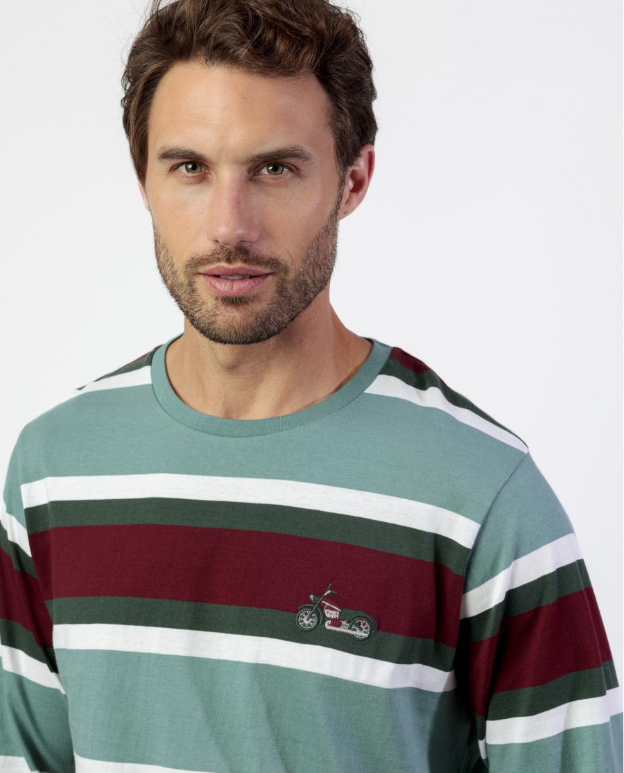 ADMAS Pijama Manga Larga Kings Of The Road para Hombre VERDE