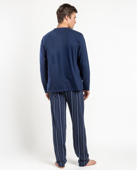 ADMAS Pijama Manga Larga Sublime Experiences para Hombre MARINO 2
