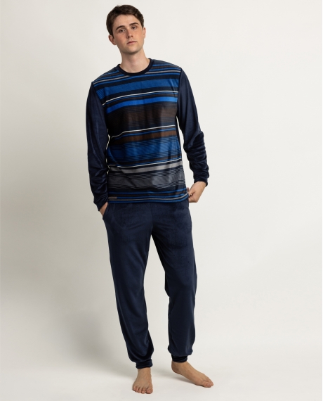 ADMAS Pijama Manga Larga Glazure para Hombre MARINO