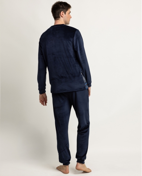 ADMAS Pijama Manga Larga Glazure para Hombre MARINO 2