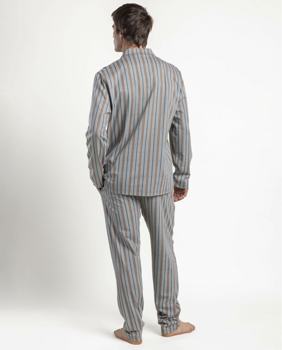 ADMAS CLASSIC Pijama Abierto Manga Larga Caribou para Hombre VERDE