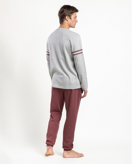 ADMAS Pijama Manga Larga Grey Kayaking para Hombre GRIS JASPE 2