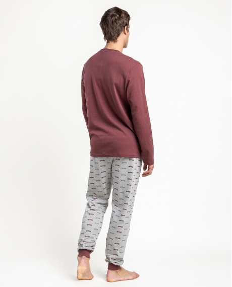 ADMAS Pijama Manga Larga Tapeta Kayaking para Hombre GRANATE 2