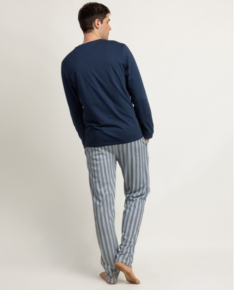 ADMAS Pijama Manga Larga Best Ever para Hombre AZUL 2