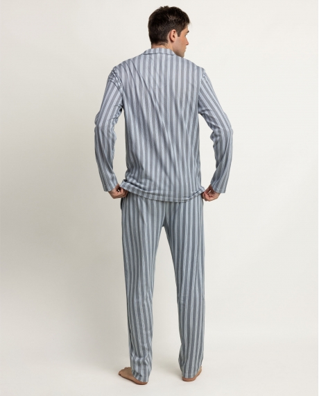 ADMAS Pijama Abierto Manga Larga Best Ever para Hombre AZUL 2