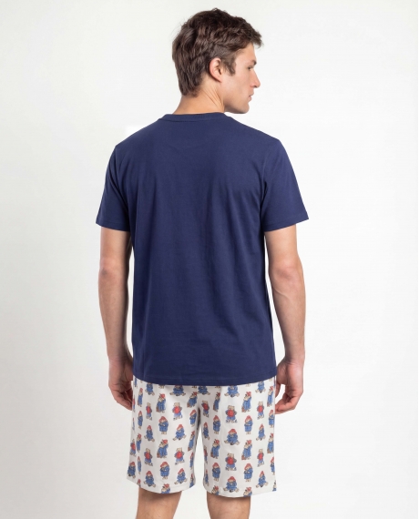 PADDINGTON CLASSIC Pijama Manga Corta Watercolor para Hombre MARINO 2