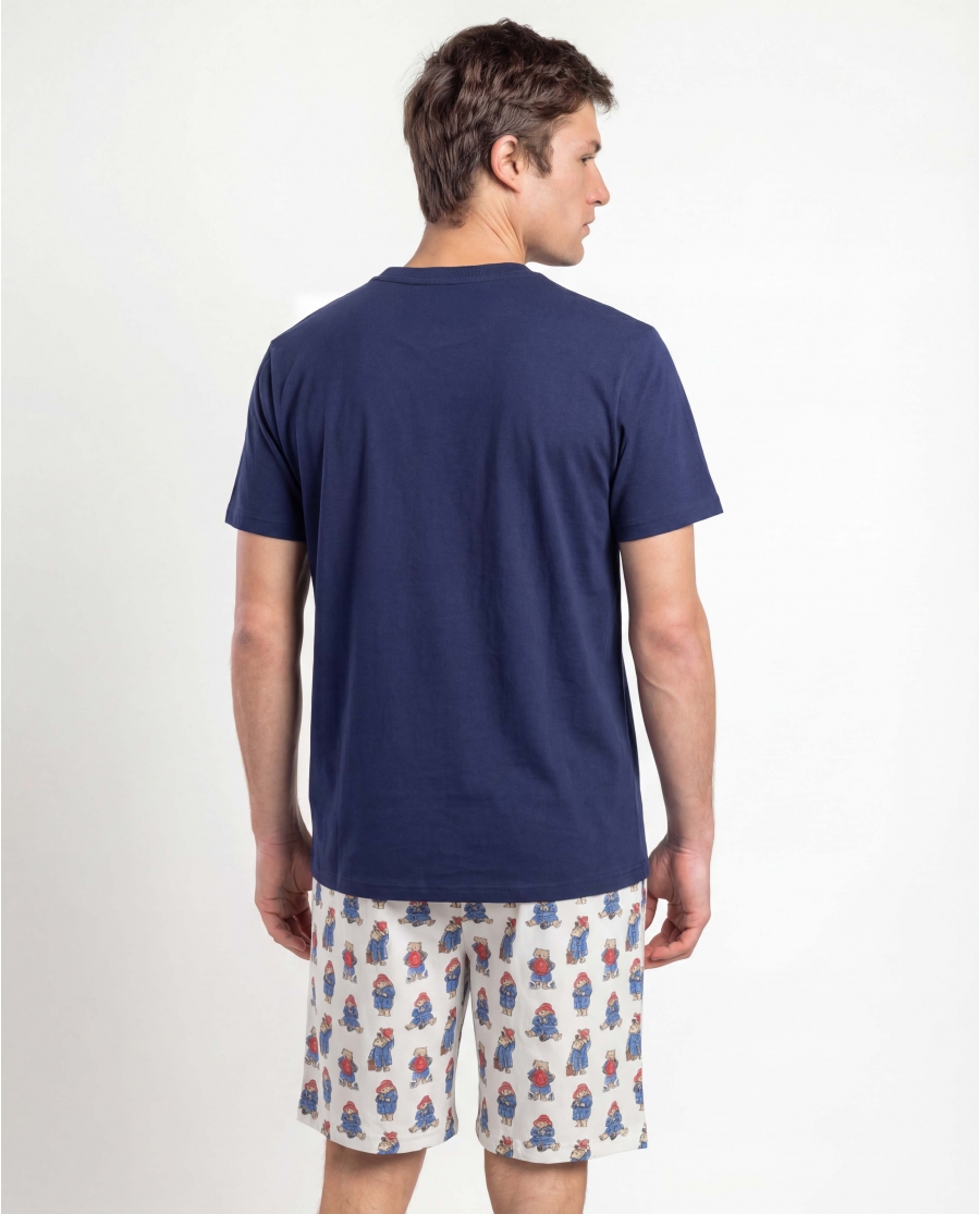 PADDINGTON CLASSIC Pijama Manga Corta Watercolor para Hombre MARINO