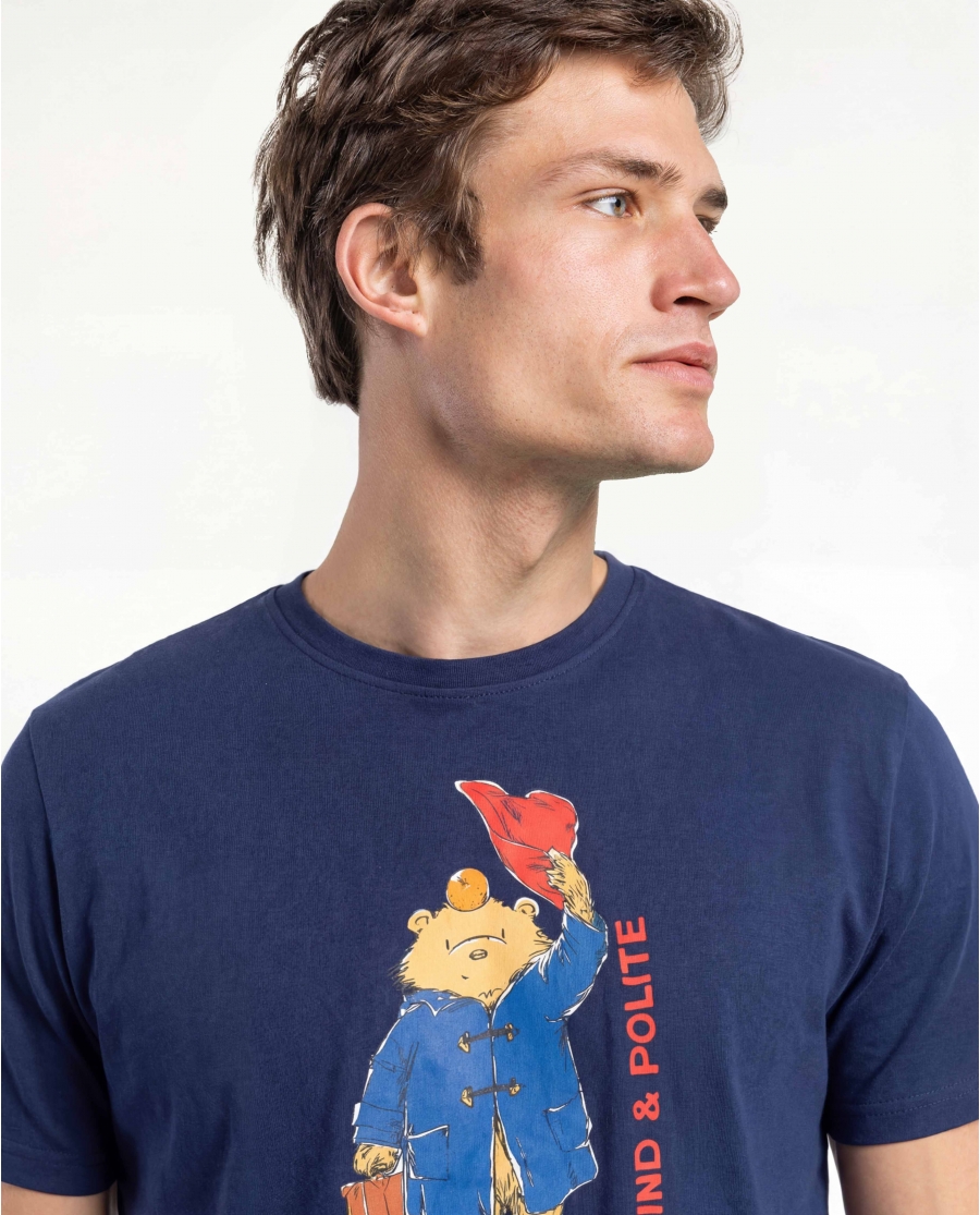 PADDINGTON CLASSIC Pijama Manga Corta Watercolor para Hombre MARINO