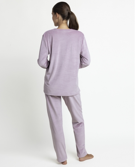 ADMAS LUXURY Pijama Manga Larga Guipure para Mujer PETALO 2