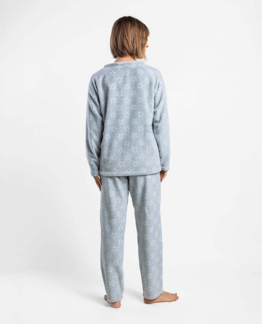 ADMAS Pijama Calentito Manga Larga Dreamer para Mujer GRIS