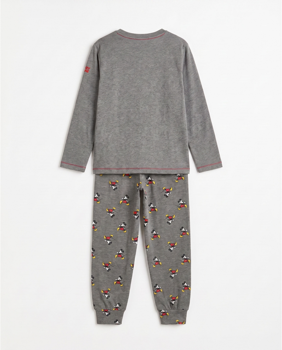 DISNEY Pijama Manga Larga Mickey Disney Studios para Niño GRIS JASPE