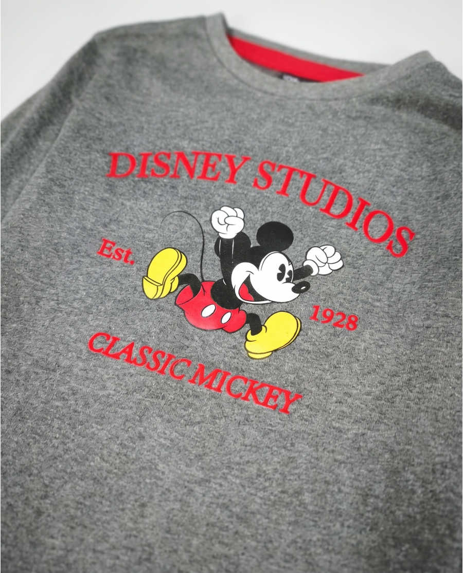 DISNEY Pijama Manga Larga Mickey Disney Studios para Niño GRIS JASPE