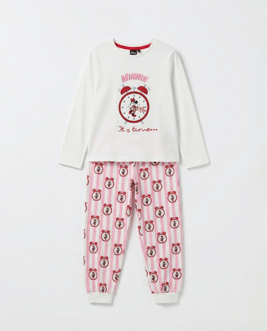 DISNEY Pijama Manga Larga It´S Time para Niña CRUDO