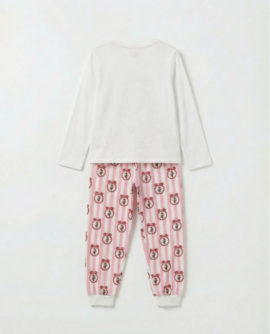 DISNEY Pijama Manga Larga It´S Time para Niña CRUDO