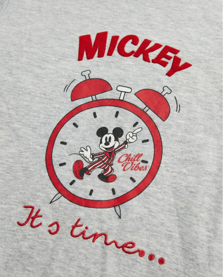 DISNEY Pijama Manga Larga It´S Time para Niño GRIS JASPE