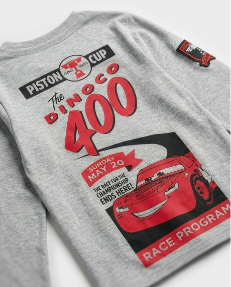DISNEY CARS Pijama Manga Larga Piston Cup para Niño GRIS JASPE 2
