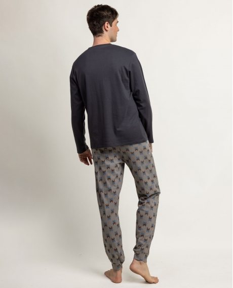 DISNEY Pijama Manga Larga Stitch Arcade para Hombre MARENGO 2