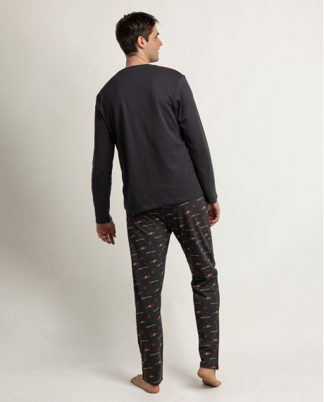 DISNEY CARS Pijama Manga Larga Mcqueen para Hombre MARENGO 2