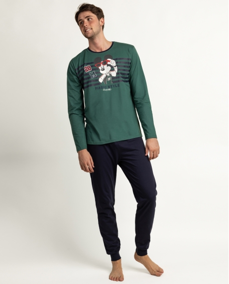 DISNEY Pijama Manga Larga Magic Style para Hombre VERDE