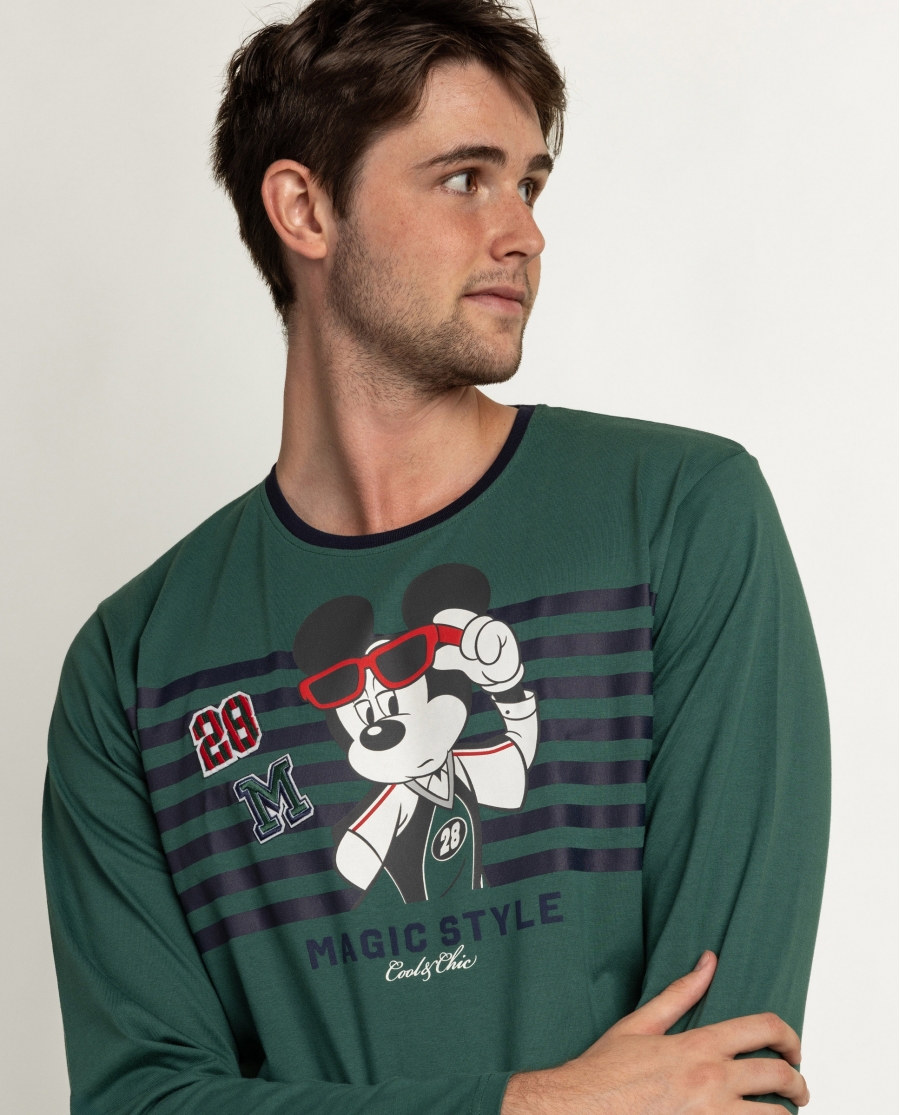 DISNEY Pijama Manga Larga Magic Style para Hombre VERDE
