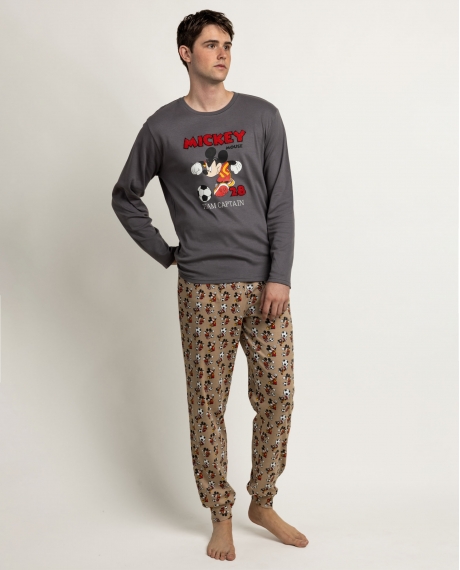 DISNEY Pijama Manga Larga Team Captain para Hombre MARENGO