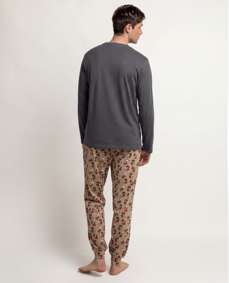 DISNEY Pijama Manga Larga Team Captain para Hombre MARENGO 2