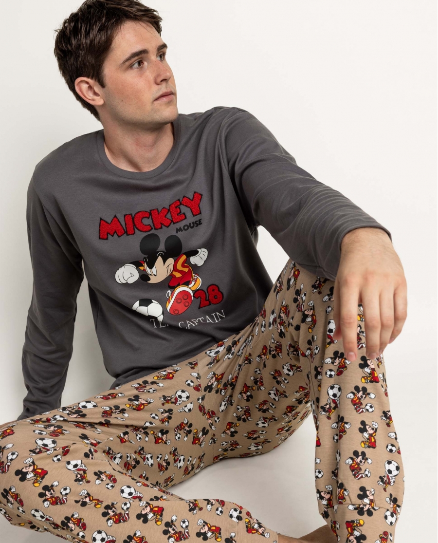 DISNEY Pijama Manga Larga Team Captain para Hombre MARENGO