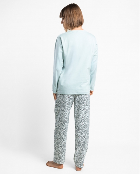 PEANUTS Pijama Manga Larga Play Time para Mujer AZUL 2