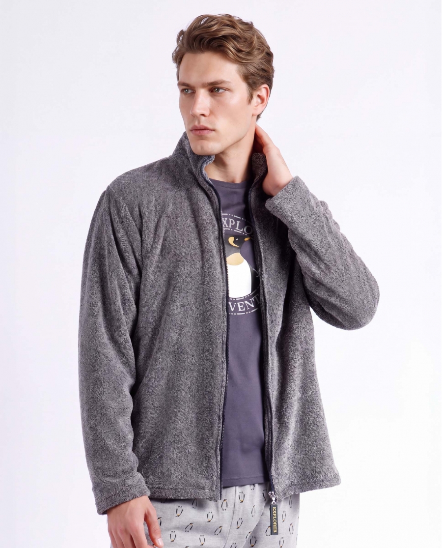ADMAS Bata Manga Larga Calentita Explorer para Hombre GRIS