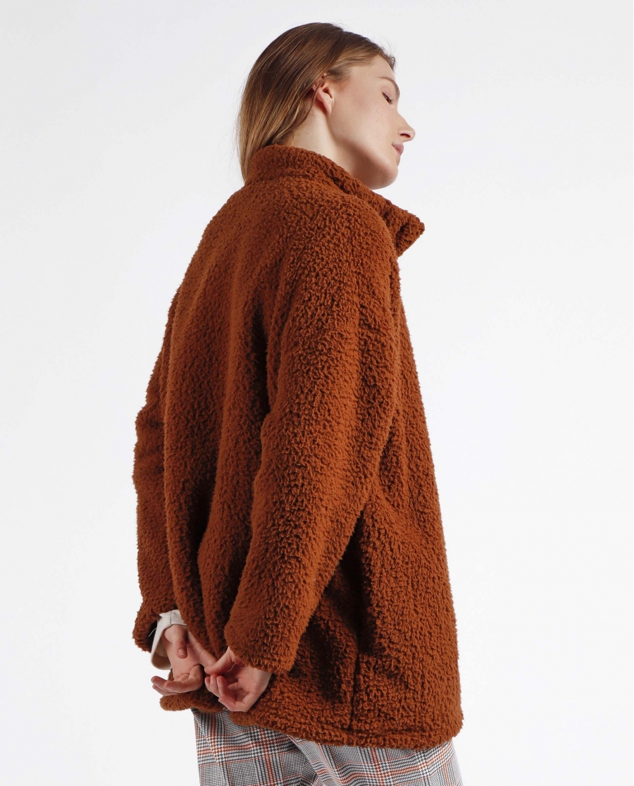 ADMAS Bata Manga Larga Calentita Puppy para Mujer CAMEL