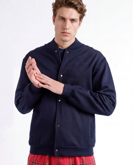 ADMAS Chaqueta Manga Larga Calentita Keep Walking para Hombre MARINO