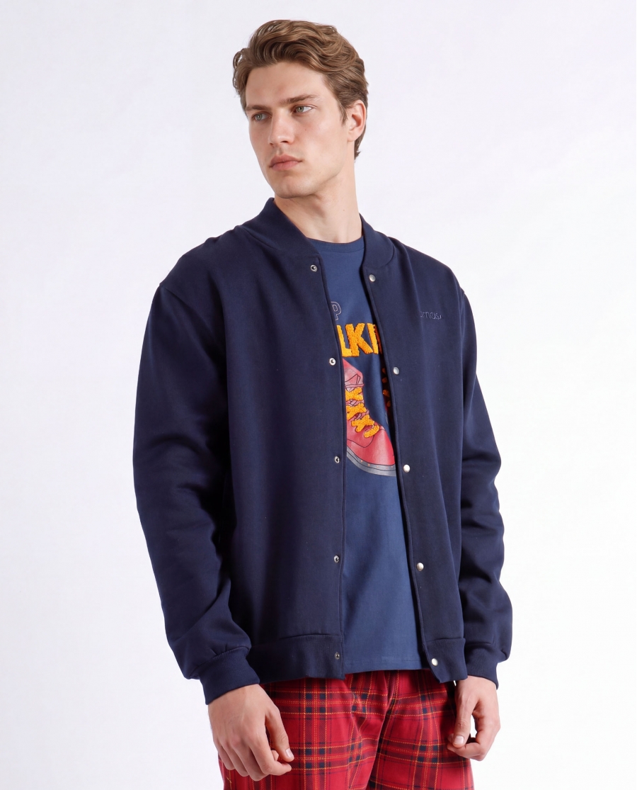 ADMAS Chaqueta Manga Larga Calentita Keep Walking para Hombre MARINO