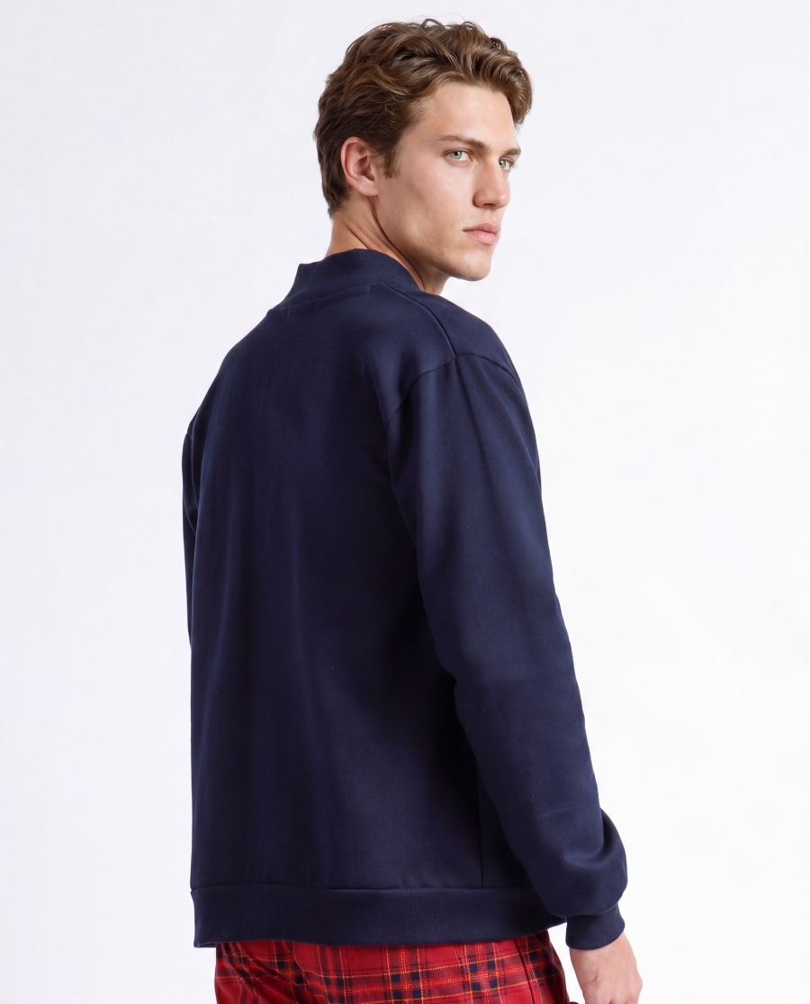 ADMAS Chaqueta Manga Larga Calentita Keep Walking para Hombre MARINO