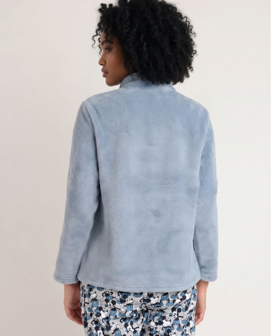 DISNEY Sudadera Manga Larga Calentita Mickey Jeans para Mujer AZUL