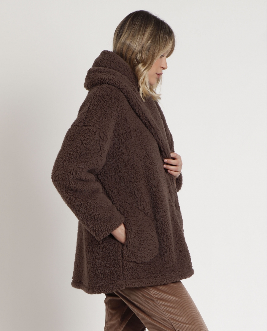 ADMAS CLASSIC Bata Manga Larga Calentita Relax Home para Mujer CHOCOLATE