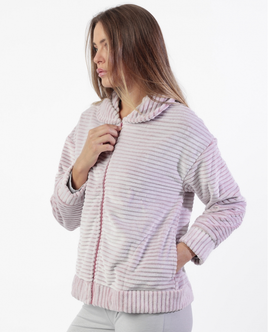 ADMAS CLASSIC Bata Manga Larga Calentita Magic Time para Mujer BURDEOS